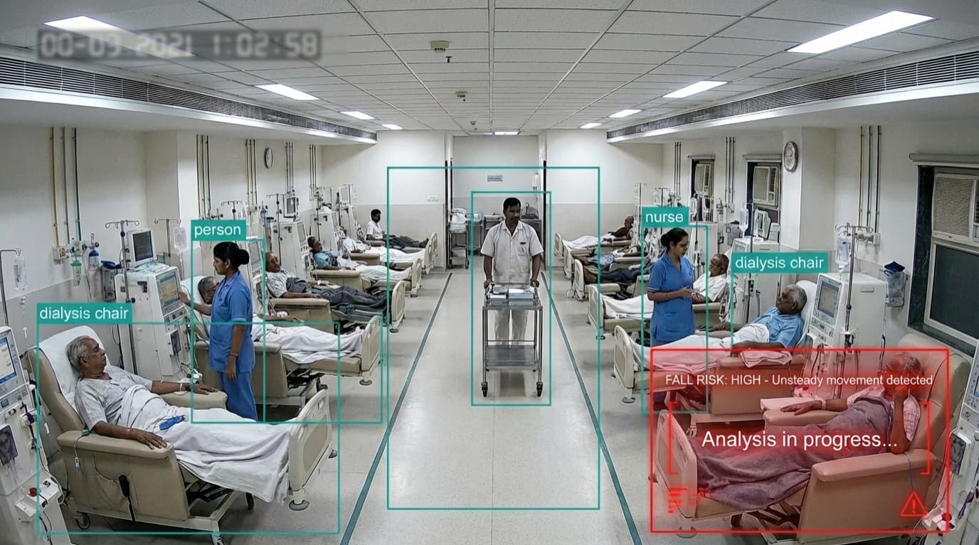 LogCare AI-powered video surveillance in action - Real-time patient monitoring and fall detection